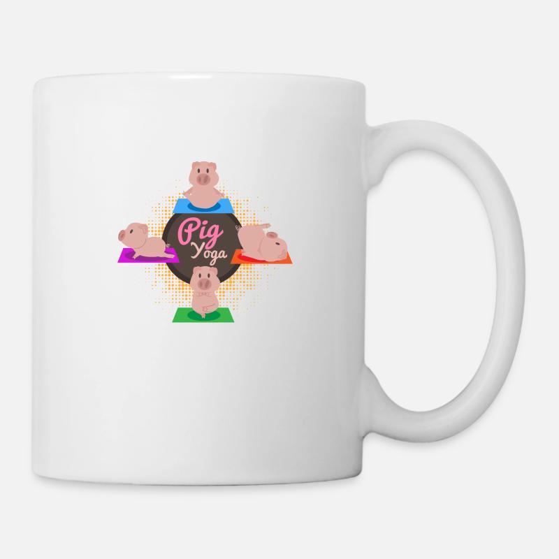 Pig Yoga Funny - Gift Idea - Mug - white