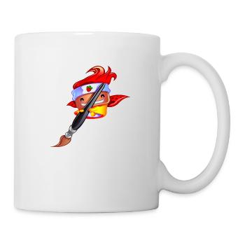artiste fraise kawaii - Mug blanc - blanc - Droite