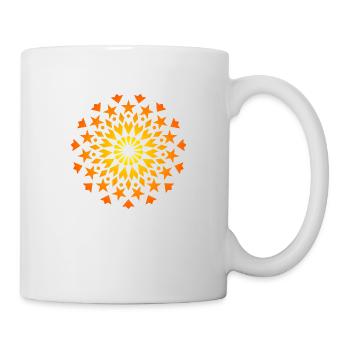 Star Explosion star sky star heart mandalas - Mug - white - Right