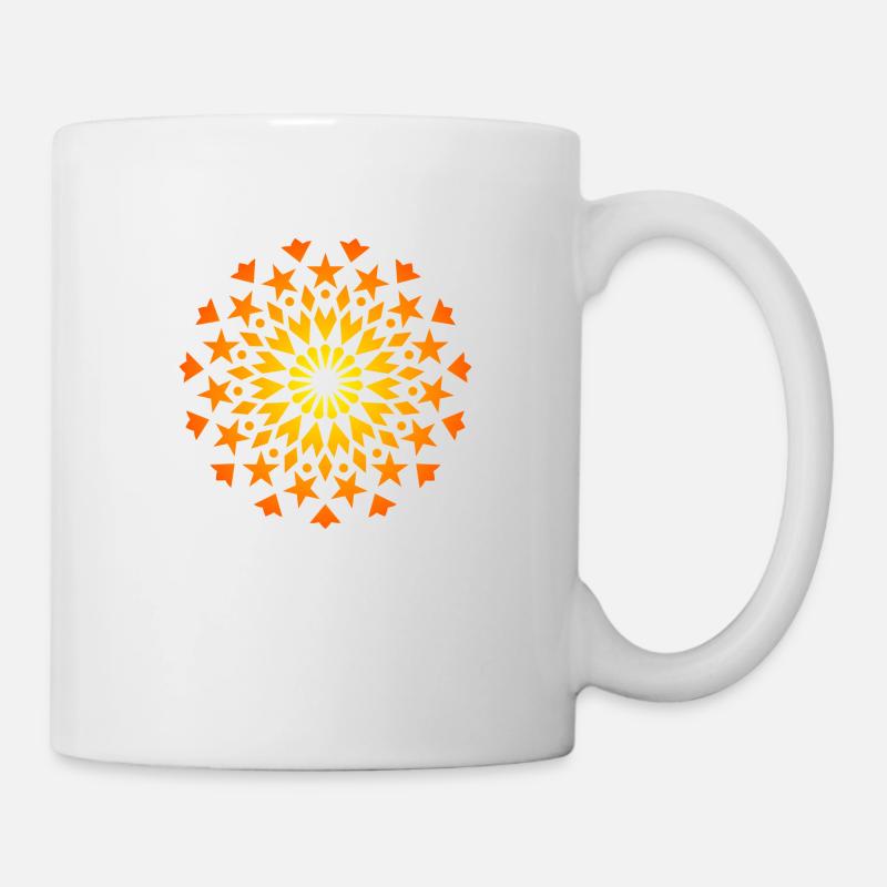 Star Explosion star sky star heart mandalas - Mug - white
