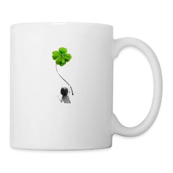 Klee Geschenkidee - Tasse - Weiß - Rechts