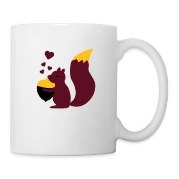 squirell love nuts - Tasse - Weiß - Rechts