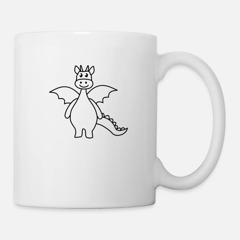 cute dragon - Mug blanc - blanc