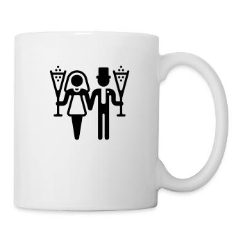 Bridal Pair With Sparkling Wine (Wedding) - Mug - white - Right