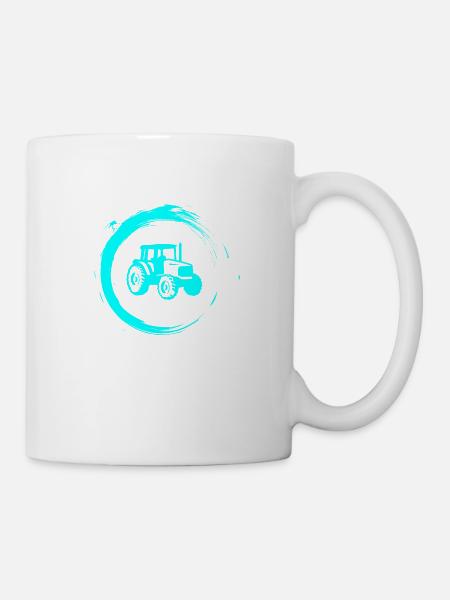 tracteur - Mug blanc - blanc