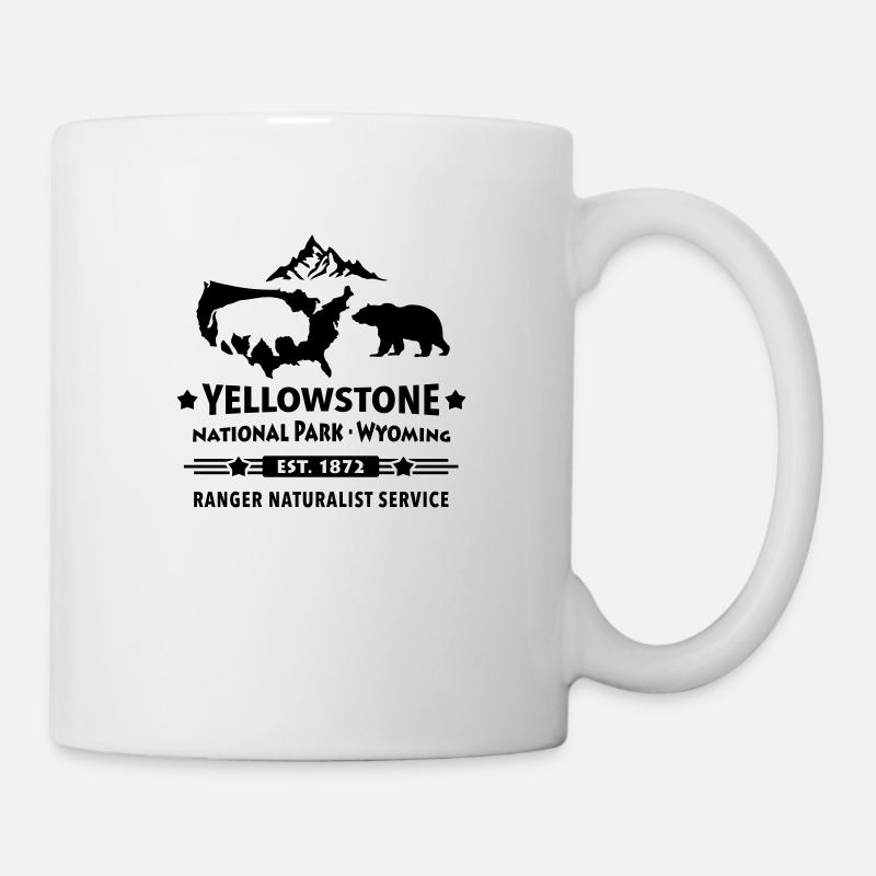 Bison Buffalo Parc National de Yellowstone Wyoming Etats-Unis - Mug blanc - blanc