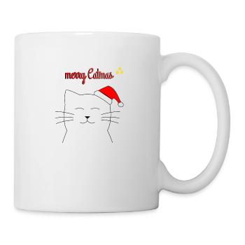 Cat Christmas, merry catmas - Mug - white - Right