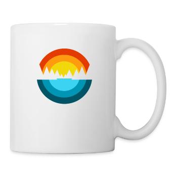 Soleil Montagnes Mer Fjord I Souvenir cadeau - Mug blanc - blanc - Droite