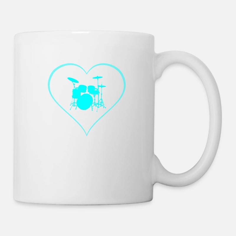 Schlagzeug - Tasse - Weiß