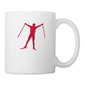 Nordische Kombination Ski-Sieger Sieger - Tasse - Weiß - Rechts