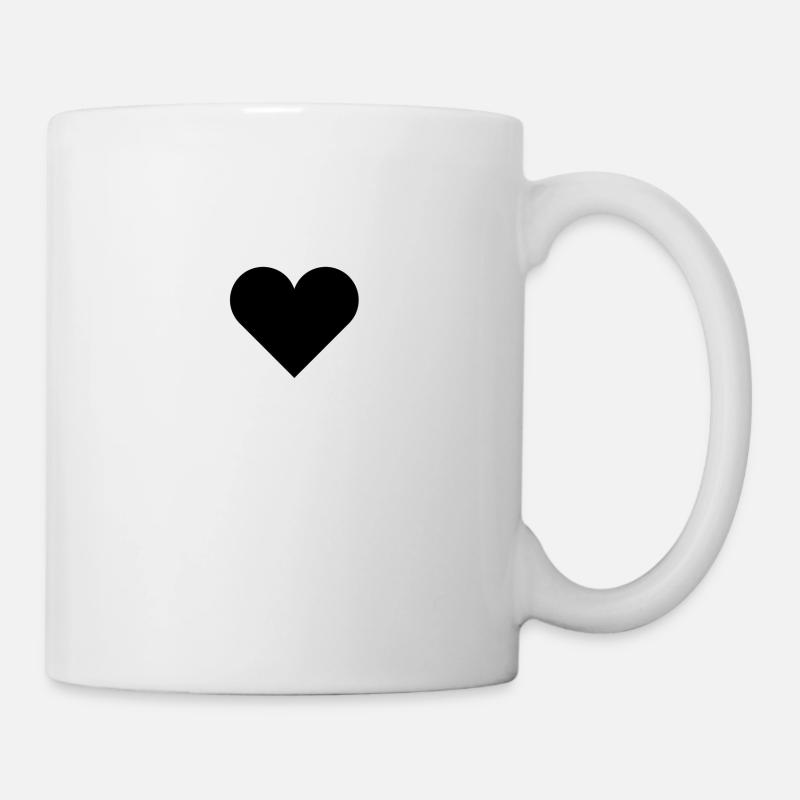 cœur - Mug blanc - blanc