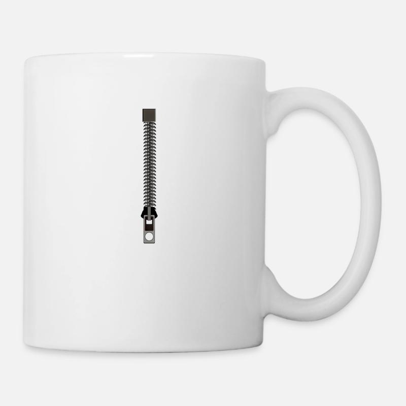 Zipper Zip Zippers Zipper - Mug - white