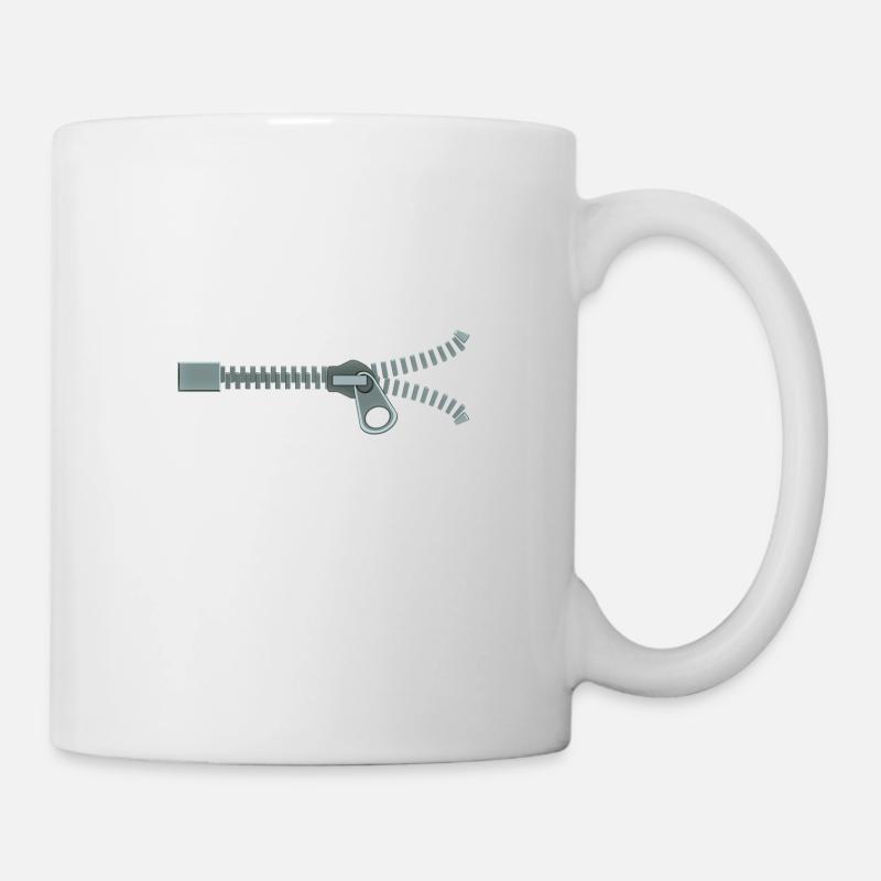 Fermeture éclair fermeture éclair fermeture éclair - Mug blanc - blanc