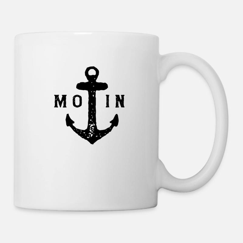 Moin Anker Ostsee Nordsee - Tasse - Weiß
