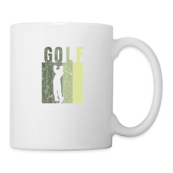 Golf Golfing Shirt Gift Idea Golfer Vintage - Mug - white - Right