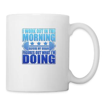 Funny fitness workout gift - Mug - white - Right