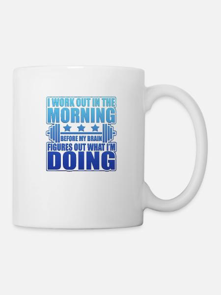 Funny fitness workout gift - Mug - white