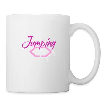 jumping trampolin girl jumpen jump tramp Geschenk - Tasse - Weiß - Rechts