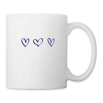 Idée cadeau coeur bleu - Mug blanc - blanc - Droite