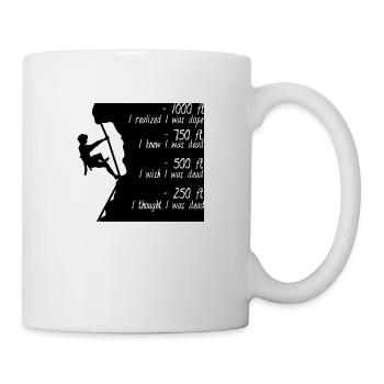 Klettern - Bergsteiger - Geschenkidee - Tasse - Weiß - Rechts
