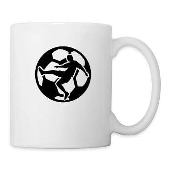 Fußball Fußballer Fallrückzieher Fußballmannschaft - Tasse - Weiß - Rechts