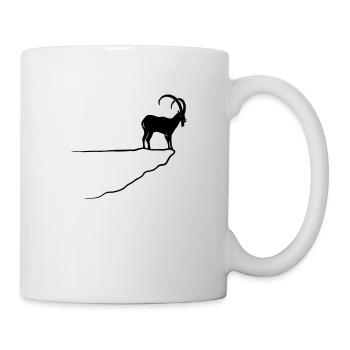ibex capricorn alpine the alps bavaria mountains - Mug - white - Right