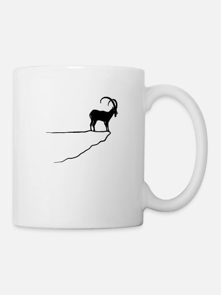ibex capricorn alpine the alps bavaria mountains - Mug - white