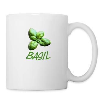 Basil with lettering - Mug - white - Right