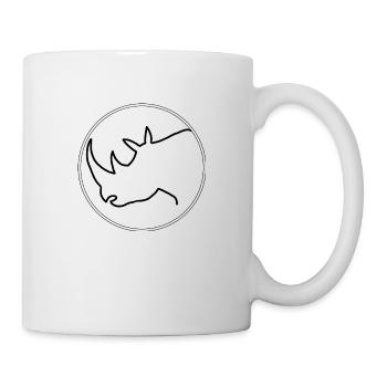 rhinocéros - Mug blanc - blanc - Droite