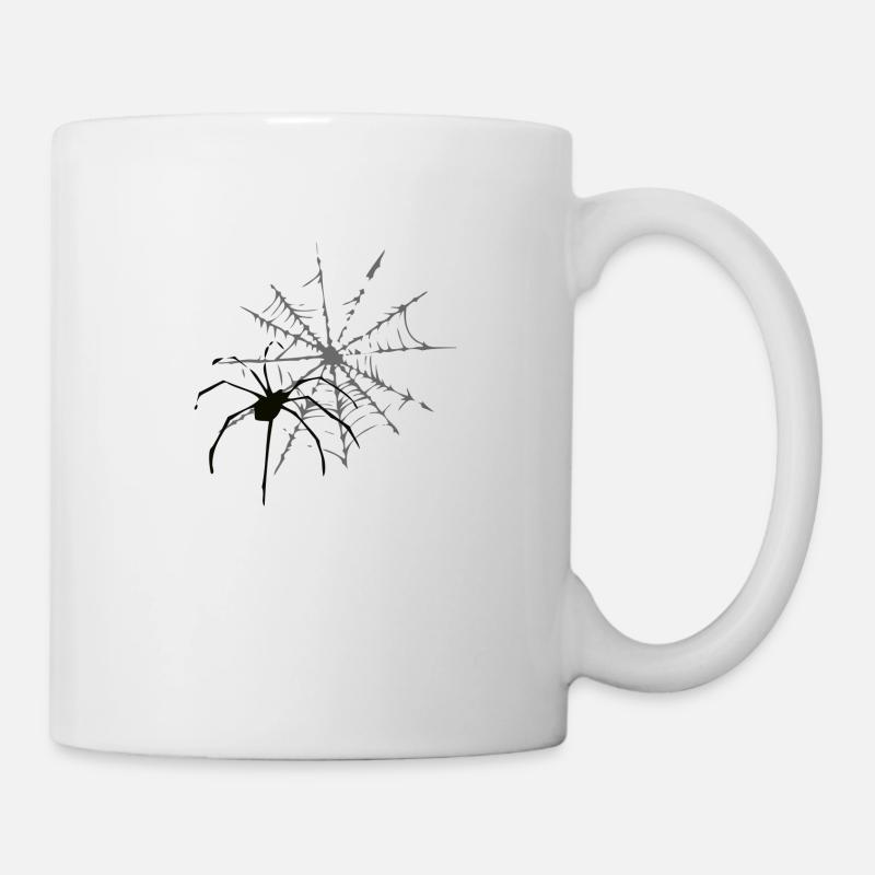 toile d’araignée - Mug blanc - blanc