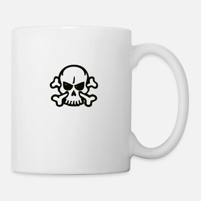 skull - Tasse - Weiß