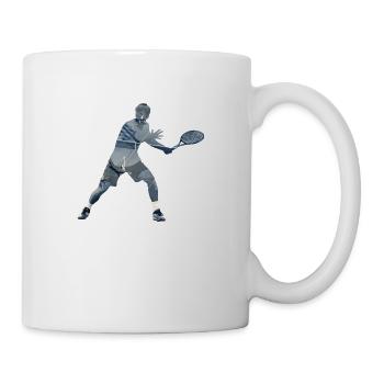 Tennis motif with double exposure effect - Mug - white - Right