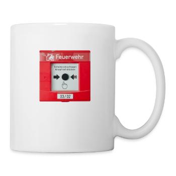 Feuerwehr Knopf - Tasse - Weiß - Rechts