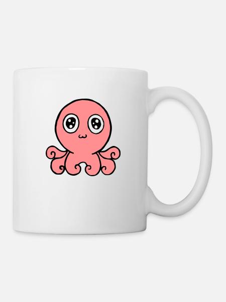 heureux poulpe - Mug blanc - blanc
