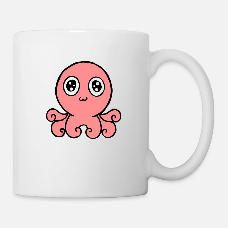 glücklicher Oktopus - Tasse - Weiß