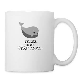 BELUGA EST MON ESPRIT ANIMAL - Mug blanc - blanc - Droite