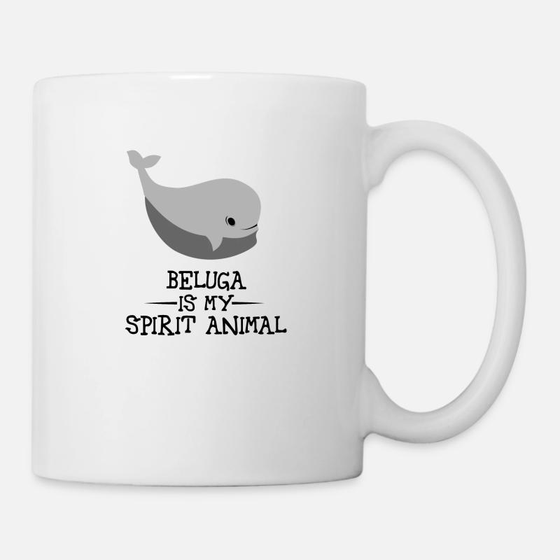BELUGA EST MON ESPRIT ANIMAL - Mug blanc - blanc