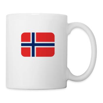 Norwegische Flagge - Tasse - Weiß - Rechts