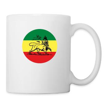 Lion of Judah - Jah Rastafari Reggae Rasta Flag - Tasse - Weiß - Rechts