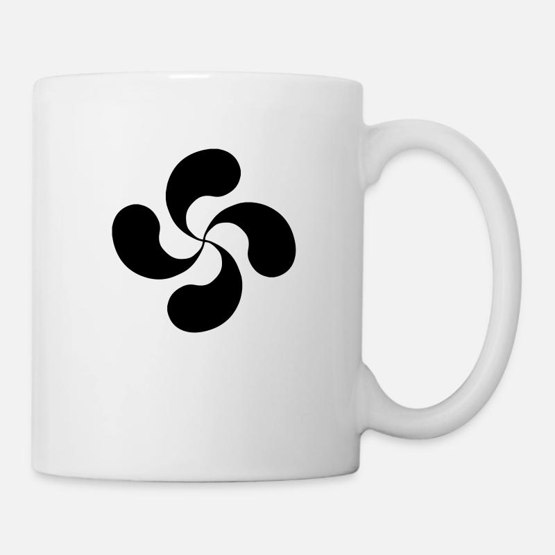 Baskische Kreuz oldshool lauburu - Tasse - Weiß