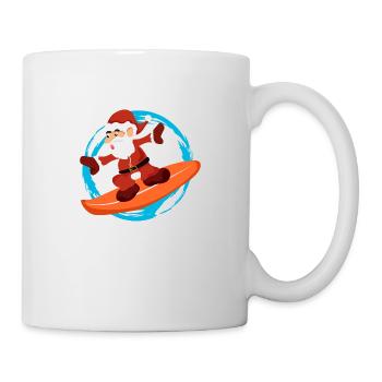 Christmas Santa Claus Surfing - Gift Idea - Mug - white - Right