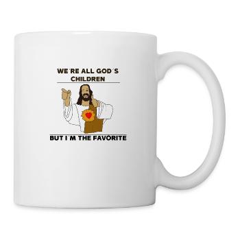 Jesus Meme God funny funny shirt chrétien - Mug blanc - blanc - Droite