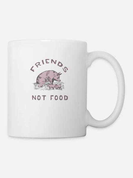 Friends not Food - Tasse - Weiß