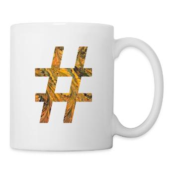 symbole de hashtag e 116 - Mug blanc - blanc - Droite