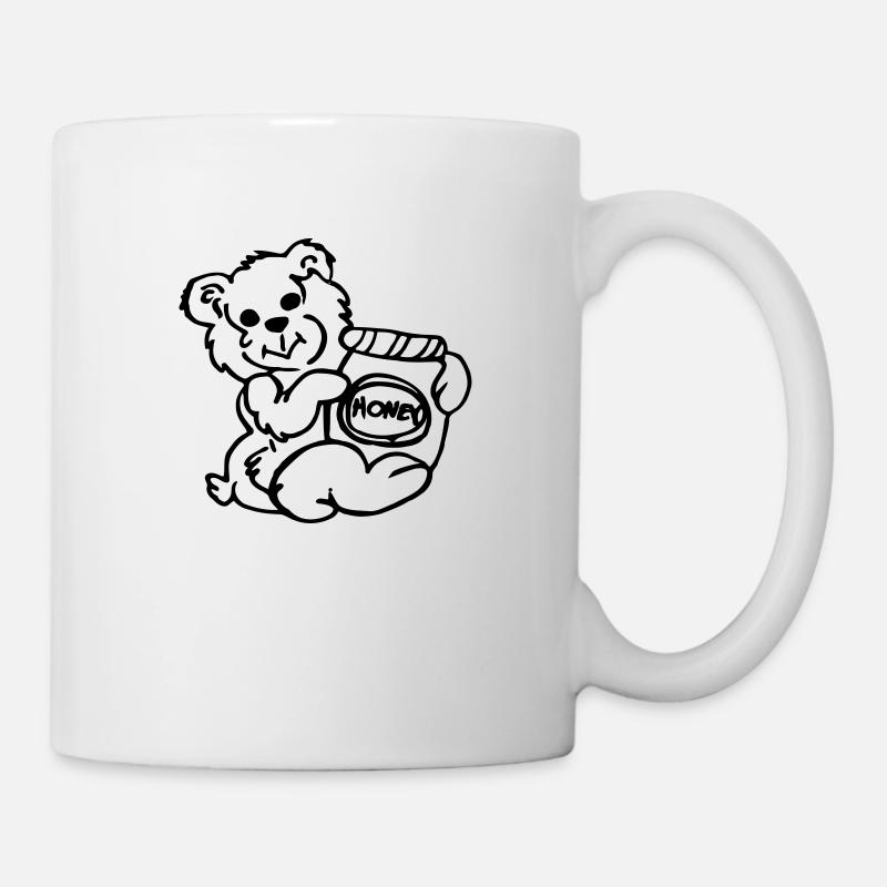 baer honey honig - Tasse - Weiß