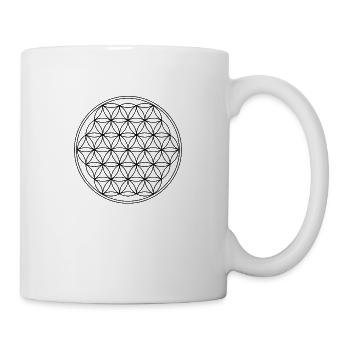 Blume des Lebens - Tasse - Weiß - Rechts
