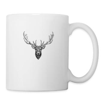 Hirsch - Tasse - Weiß - Rechts