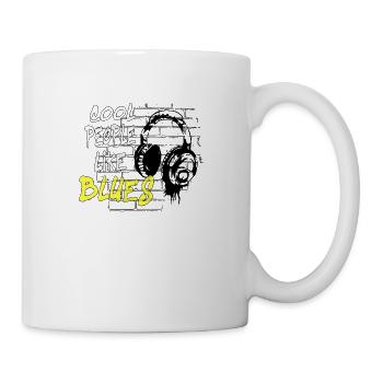 cool people like BLUES - Tasse - Weiß - Rechts