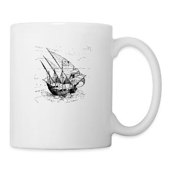 Segelschiff Karte - Tasse - Weiß - Rechts