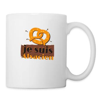 je suis alsacien strasbourg colmar mulhouse rcs - Mug blanc - blanc - Droite
